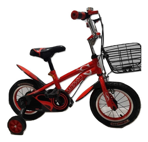 Bicicleta Bici Niño Rojo/negro- Rodado 12