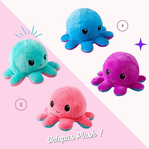 Pulpo Pulpito Reversible Peluche - Octopus